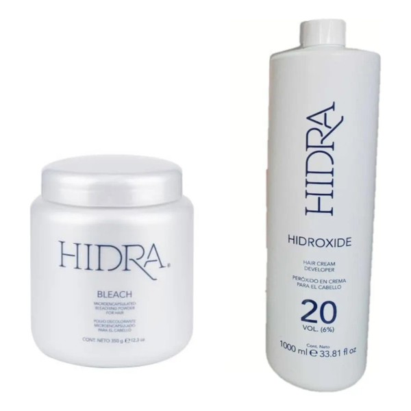 Kit Decolorante Hidra Color Bleach Y Peroxido 20vol De 1l
