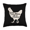 Sorry I have Plans with my Chickens Throw Pillow