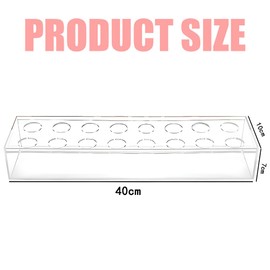 Acrylic Flower Holder, 16 Holes Table Decorative Vases, 11.8x3.9x2.7 Inches, Rectangular Floral Centerpiece, Wedding Dining Table Reception Home Party Decorations