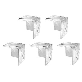 Alberts 497316 Corner Protectors | Ribbed Embossing | Aluminium Natural | 29.5 x 29.5 mm | Set of 5