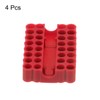 sourcing map 4pcs Plastic Hex Shank Screwdriver Bit Holder Organizer