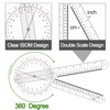 Lekgavd Goniometer 12 Inch, 360 Degree Plastic Orthopedic Angle Ruler,