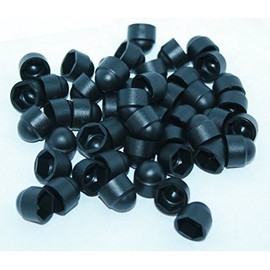 M6-10mm 20 PCS Black Plastic Dome Hex Head Bolt Nut Protection Caps Cover Hexagon