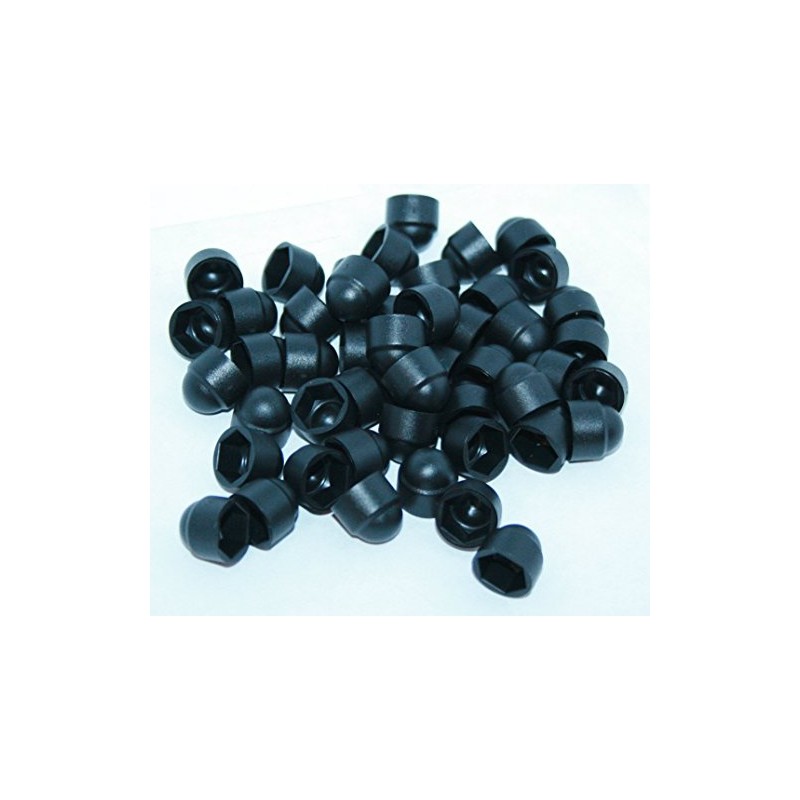 M6-10mm 20 PCS Black Plastic Dome Hex Head Bolt Nut