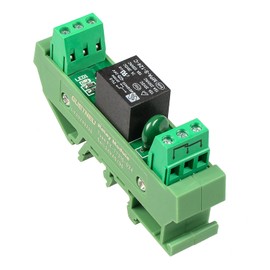 GUETNEU Relay Board, Relay Module 1 Channel 1 SPDT DIN Rail Mount 24V DC/AC, Interface Board(FY-T731C-D24)