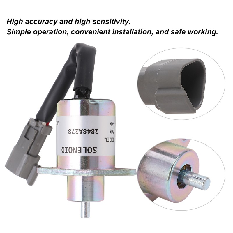 Shut Off Solenoid Valve Fuel Stop Flameout Valve Excavator Accessory