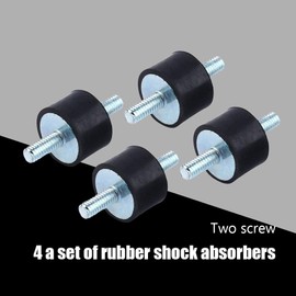 4 pieces M4 15 x 10 rubber shock absorber brackets, anti-vibration silent block, anti-shock absorber vibration damper, for water pumps, air compressors