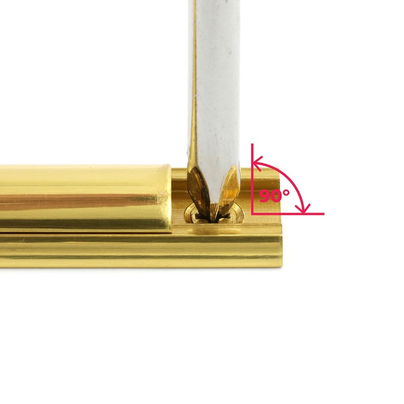 Prime-Line U 9961 4-In. Surface Bolt, Solid Brass, Polished Brass