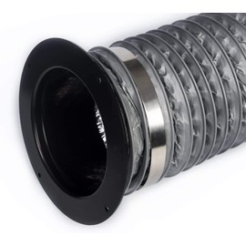 4" Duct Connector Pipe Flange Inlet Fitting Plastic Flange for Heating Cooling Ventilation System inlet/outlet ABS (4 inch/100 mm)