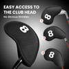 Golf Iron Headcovers Magnetic Printed Embroidered Numbers 11 Pack,Golf Iron