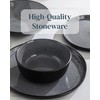 Stoneware Bowl Set of 2, Stylish Bowls Set modern dark