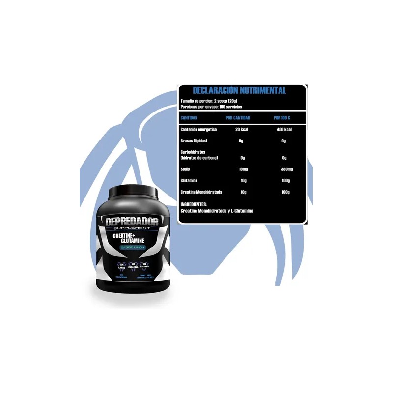 Creatina + Glutamina Depredador 1kg Varios Sabores