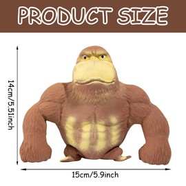Gorilla Stress Relief Toy, Stress Toy, Gorilla Stress Toy, Gorilla Figure for Stress Relief, Latex Monkey Gorilla Toys, Soft Squeeze Toy for Leisure, Entertainment, Stress Relief