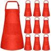 BOUBONI 10 Pcs Kids Apron with 2 Pockets Adjustable Kids