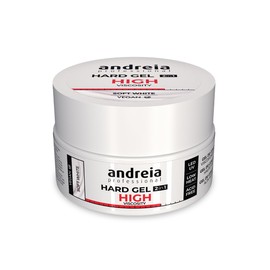 Andreia Professional Hard Nail Gel Two-Phase 2-in-1 LED and UV Gel Building - High Viscous Gel for Hard, Strong Nail Tips and Extensions - Builder Gel for Nails - Colour Soft White 44 g