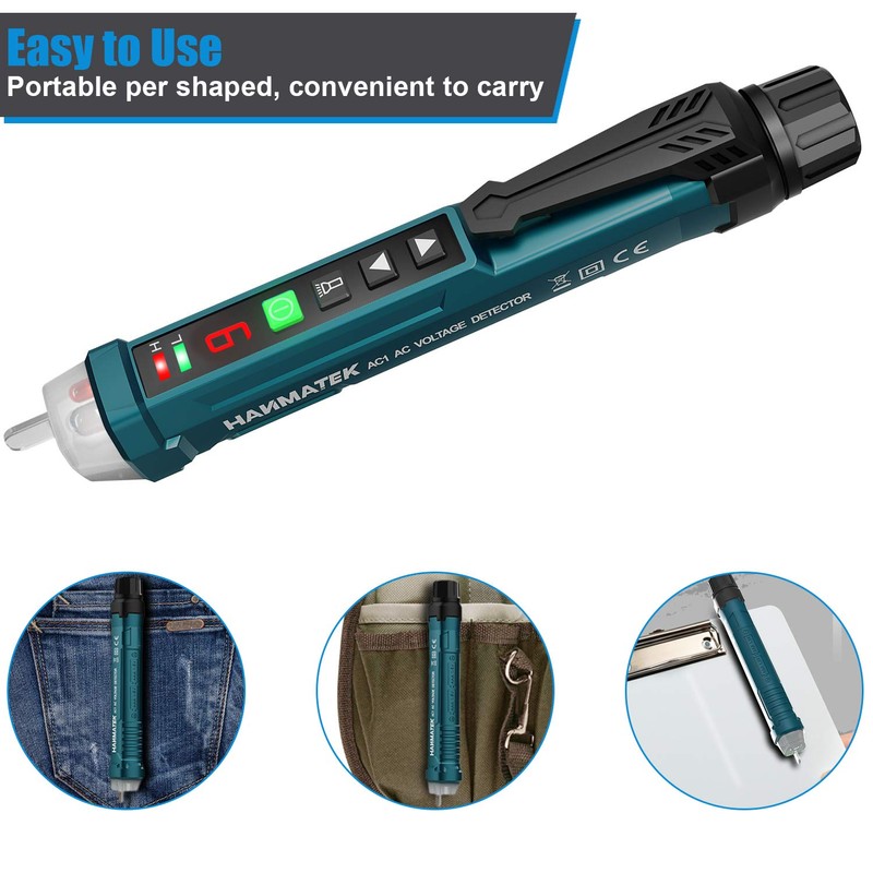 HANMATEK Non-Contact Voltage Tester with 9 Gear Adjustable Sensitivity Voltage