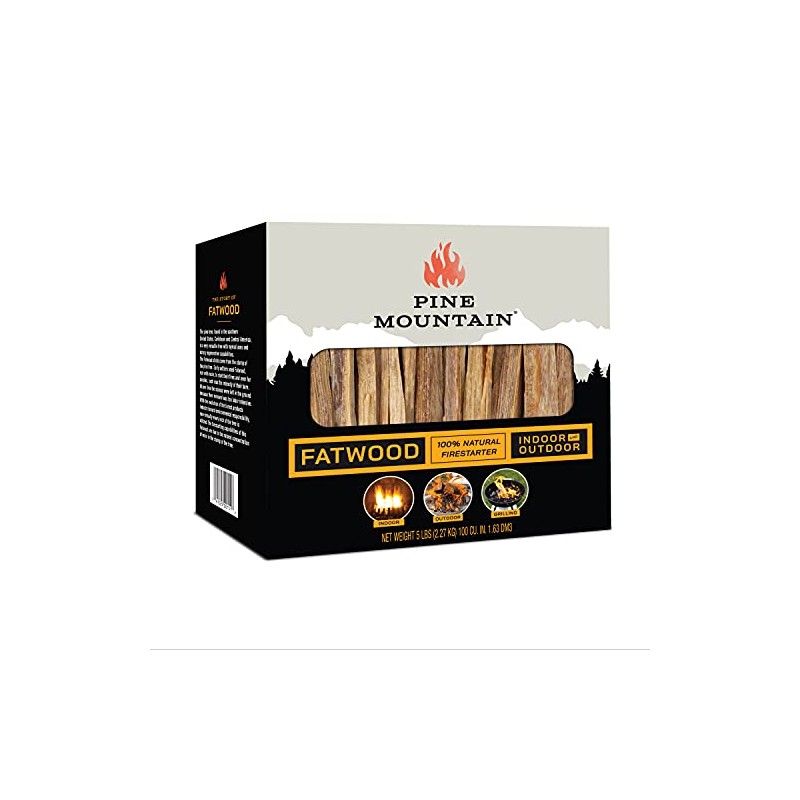 Pine Mountain StarterStikk 100% Natural Fatwood Firestarting Sticks, 5 Pound