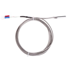 WOWOWO 2m Thermocouple Temperature Sensor Type K 0-600℃ 5*30mm Probe Stainless Steel