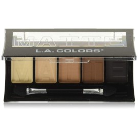 L.A. COLORS Brown Tweed Eyeshadow Palette 5 Blendable Matte Shades Long Lasting Color
