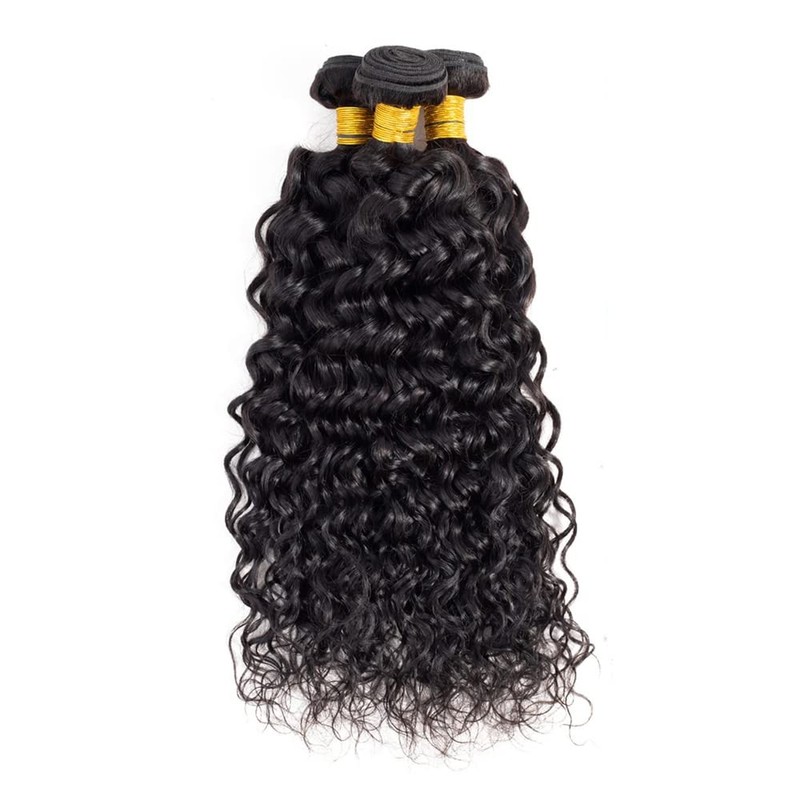 Water Wave Bundles Natural Black Human Hair Bundles Grade 8A
