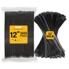 Zip Ties 12 Inch 1000 Pack Black Zip Ties Small