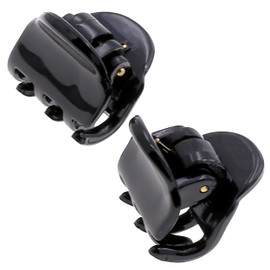 Camila Paris CP3288 French Hair Clip for Women, Set of 2 Small Black Girls Hair Claw Clips Fashion Durable Hair Accessories for Women, Luxury Ladies Strong Hold No Slip Grip Clamp, Made in France