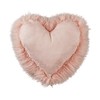 SARO LIFESTYLE Cozy Love Heart-Shaped Mongolian Lamb Fur Poly Filled