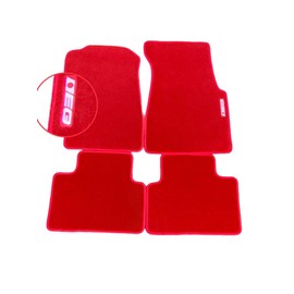 Red Floor mats with EG Logo Compatible with Honda Civic 1992 Through 1995 Coupe Sedan and Hatchback