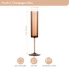 24 Pack Amber Champagne Glasses Dark Orange Wine Glasses Terracotta