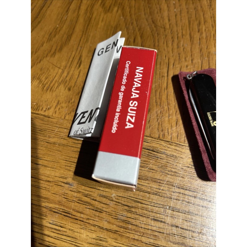 WENGER Swiss Executive Knife - Black Knife File Tweezers New