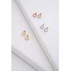 Ted Baker Han Crystal Heart Stud Earrings For Women (Silver/Crystal)