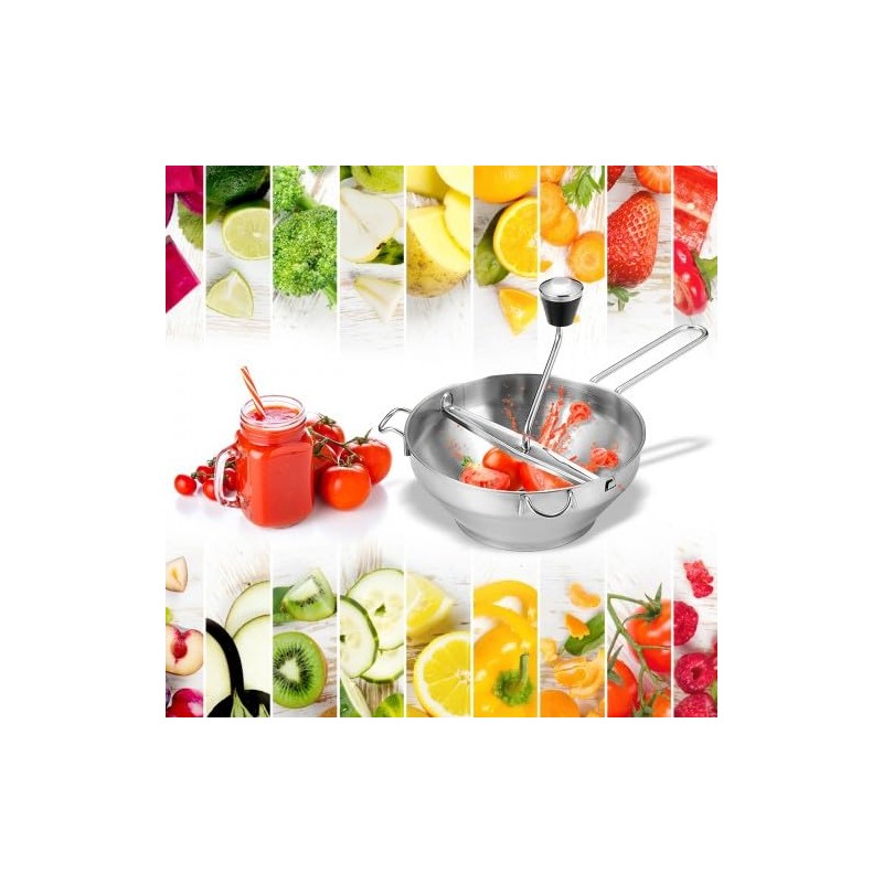 Volumoon Stainless Steel Strainer with 3 Strainer Insert Perforated Discs,
