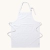 HOMESCAPES Plain Cotton White Apron with Large Pocket and Adjustable
