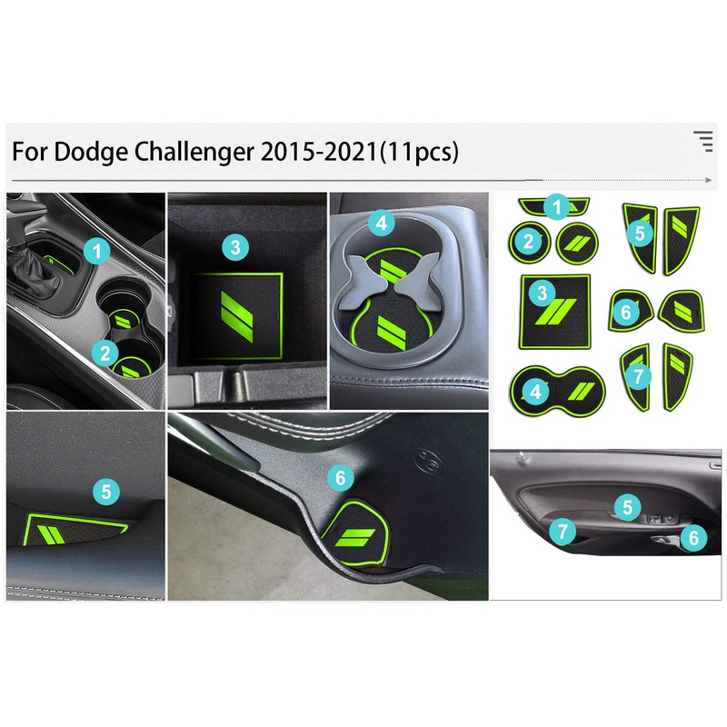 Auovo 11pcs Anti-dust Mats for Challenger Accessories 2015-2023 Custom Interior