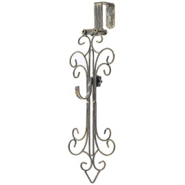 Wreath Hanger for Front Door, Over Door Wreaths Hangers, Adjustable Hook Length Wreath Holders for Front Doors, Vintage Gold Scroll Design Metal Decorative Christmas Wreaths Hooks Door Hanger