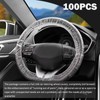 100PCS Car Disposable Steering Wheel Covers,Plastic Steering Wheel Cover Provides