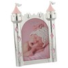 Baby Girl Silver Plated Princess Castle Photo Frame 8.5" x