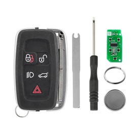433MHz Car Smart Remote Control Key for Land Rover Big Truck 5 Button Smart Key with Screwdriver and Key Ring with Blade KOBJTF10A