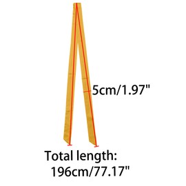 Allegra K Women Skinny Scarf Solid Color Pure Long Scarves Neckerchief 196 * 5cm/77.17 * 1.97 inches(L*W) Yellow