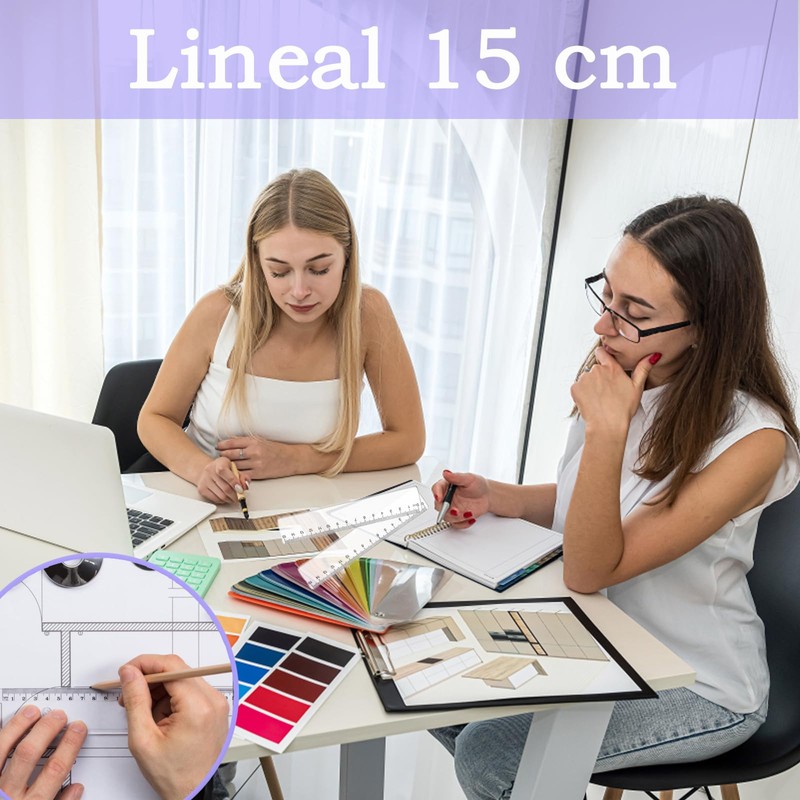 Pack of 6 Rulers 15 cm, Ruler Primary School, Ruler