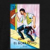 Pop Threads El Borracho Drunk Loteria Card T-Shirt for Fun
