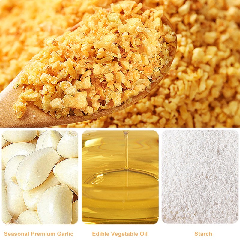 JTEDZI Crispy Fried Garlic, 1.1 lb (500g) Crunchy Fried Garlics