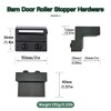 Joyangy Barn Door Roller Stopper Hardware, 2PCS 41×7mm/1.61"×0.28"(L×W) Flat Track