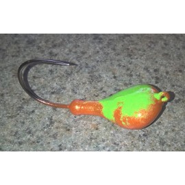 T&A JIGS 10 SPARKIE BLACKFISH Jigs Heads Tautog Tog Candy ORANGE w/green Sprinkle T&A JIG - 3/8oz