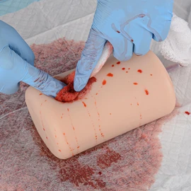 MedEduQuest Wound Packing Trainer with Tourniquet for Bleeding Control Training, Stop The Bleed Training Kit for Medical Classes, Carrying Case