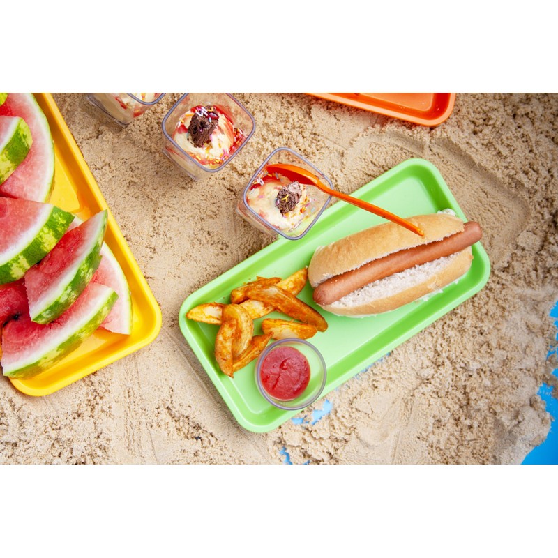 Harfield Individual Serving Food Platter Purple (Pack of 2) Reusable