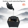 Tissting Tabletop Water Fountain Floating Teapot Indoor Waterfall Feature