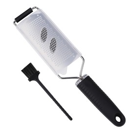 Parmesan Käsereibe, Zitronenschaber Edelstahl Handreibe mit Gummigriff zum Reiben von feinem Parmesan Käse Zitrone