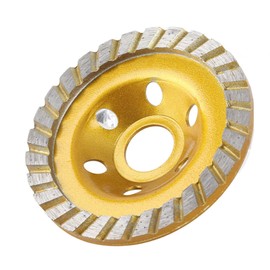 Diamond Segment Grinding Wheel Disc #100 Grit 100mm*4.5mm 6 Holes Stone Grinding Disc for Angle Grinder Marble Concrete Granite Stone Masonry Smoothing, Yellow