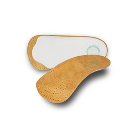Pedag Holiday | 3/4 Length Sheepskin Orthotic Inserts | Handmade in Germany | Arch Support | Metatarsal Pad | Heel Cushion | Fits Low Profile Tight Shoes | Tan | 1 Pair | US Women 9 / EU 39 Men 6